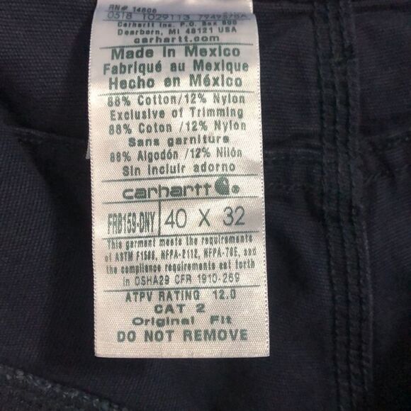 Carhartt Men’s CAT 2 FR Pants Dark Navy Size 40 - Picture 6 of 7